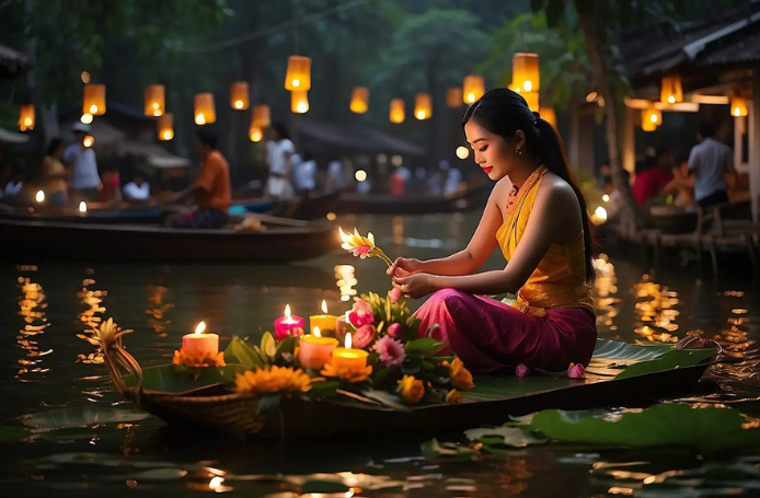 Bangkok Angkut Sampah Sisa Festival Eksotis Loy Krathong